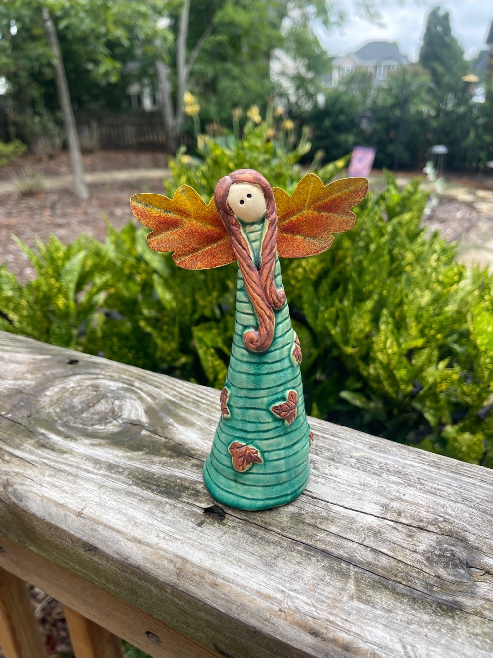 Ceramic Autumn Angel Figurine